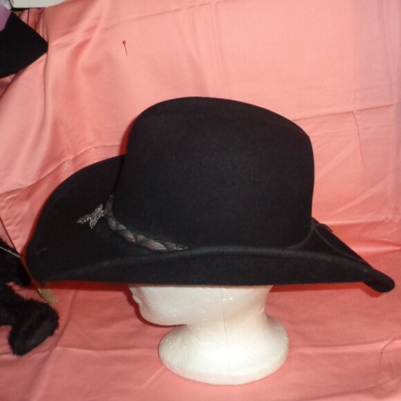 RARE AUTHENTIC SCALA WESTERN HAT DORFMAN COMPANY-EXCELLENT VINTAGE WITH BRAID - Picture 3 of 8